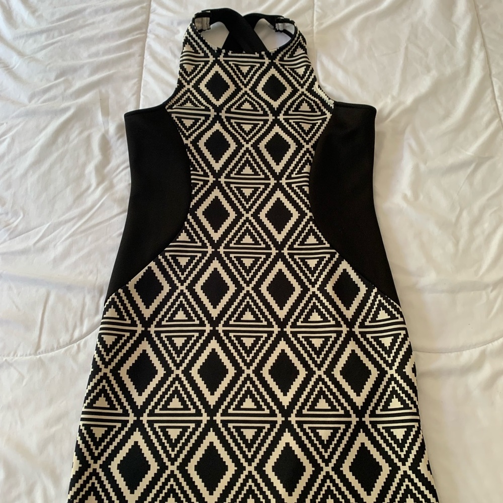 Geometric Print Bodycon Mini Dress